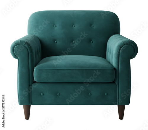 深緑ベルベット椅子 上品なデザイン