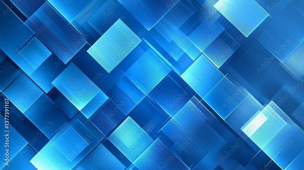Abstract Geometric Composition with Overlapping Blue Rectangles and Future-Tech Aesthetic for Modern Design Projects. Clean, Reflective Shapes with Depth and Textured Surfaces Abstract Geometric Composition with Overlapping Blue Rectangles and Future-Tech Aesthetic for Modern Design Projects. Clean, Reflective Shapes with Depth and Textured Surfaces