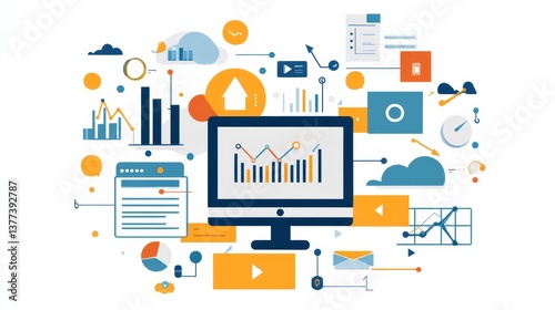 Wallpaper Mural Abstracg business background, suitable for presentation Torontodigital.ca