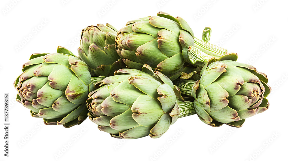 Fototapeta premium Artichoke pile png