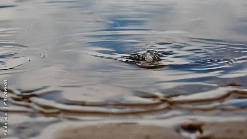 Water ripples, close-up and abstract, blue and grey, representing calm and motion Water ripples, close-up and abstract, blue and grey, representing calm and motion