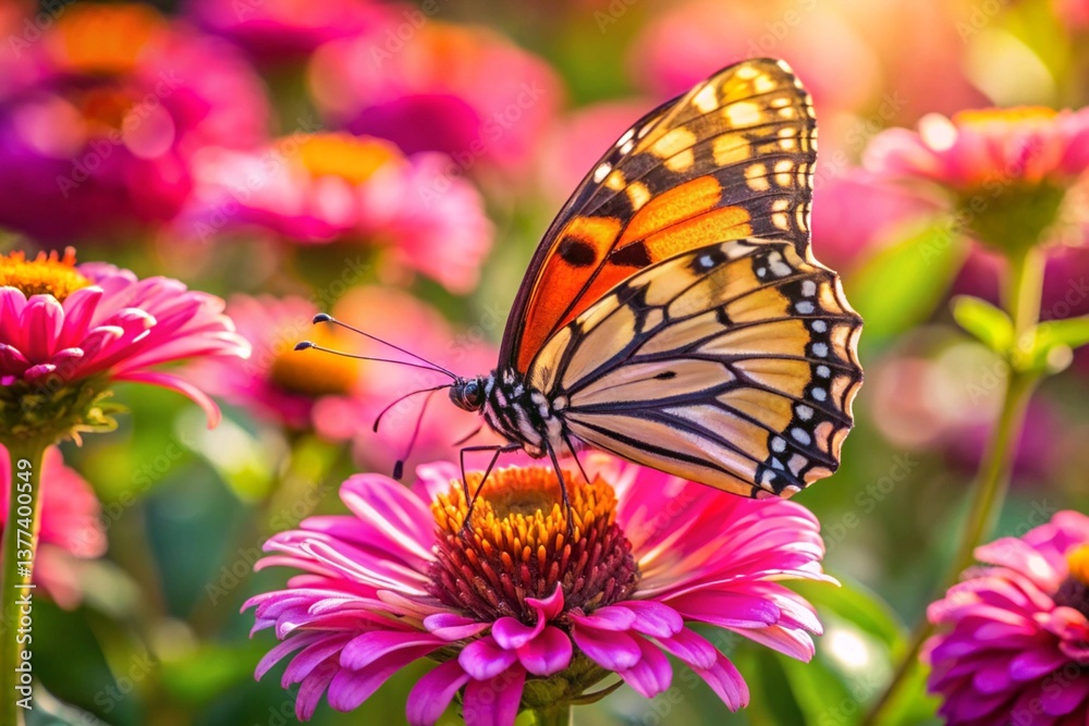 Colourful butterfly on a flower Colourful butterfly on a flower