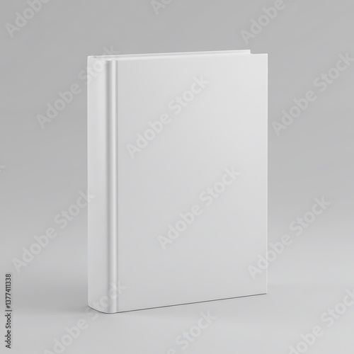 A pristine white book  a blank canvas of untold stories  ready to be filled with imagination and knowledge  sits alone against a simple  neutral background.