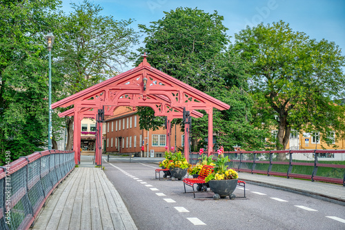 Obraz na płótnie Trondheim, formerly Nidaros and Trondheim, is a city and municipality in Norway, capital of the county of Trøndelag. w salonie