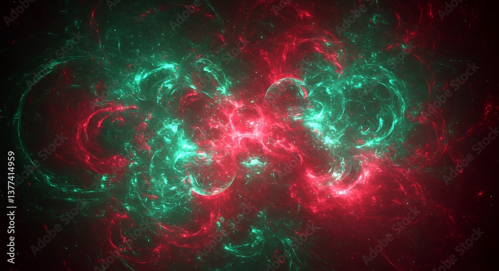 Fototapeta premium AI-Generated Abstract Nebula