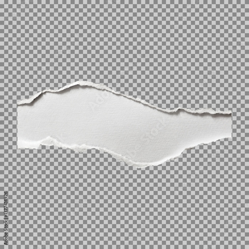 Torn white paper, Torn Paper Edge with Folded Corner Isolated on White Background on transparent background, png, psd
