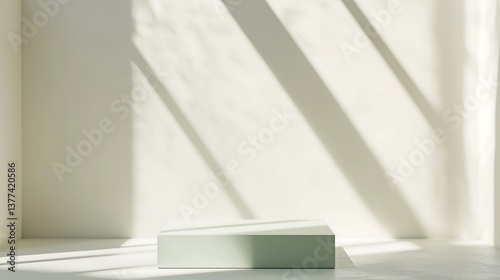 Green background, Podium, Space 03