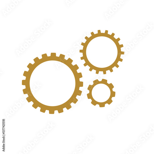 Gear shape icon. Vector sign. Engineering symbol