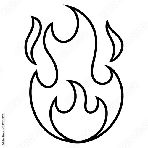 fire burning vector illustration