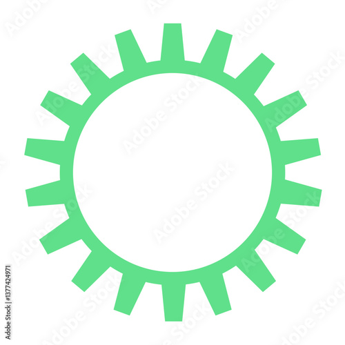 Gear shape icon. Vector sign. Engineering symbol