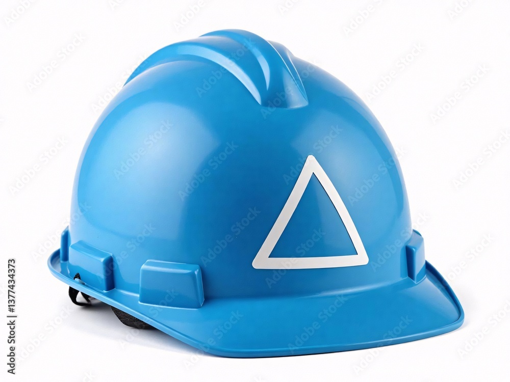 Fototapeta premium blue safety helmet isolated