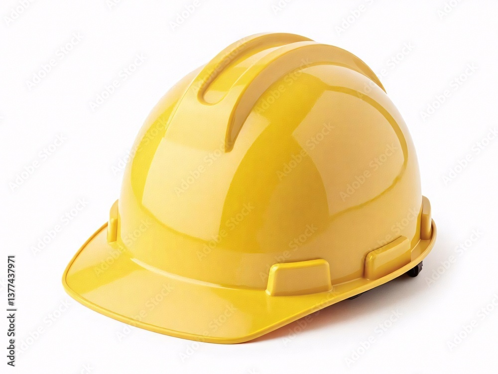 Fototapeta premium yellow hard hat isolated