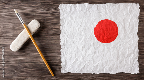 Japanese Flag Artwork: A cr...