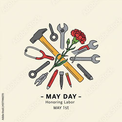 May Day Greeting Card Desig...