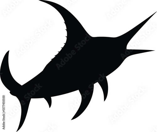 Swordfish Silhouette Vector Illustration