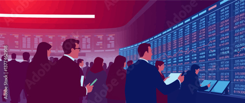 Businessman Analyzing Company Profitability with Augmented Reality Graphics – Calculating Financial Data for Long-Term Investments 