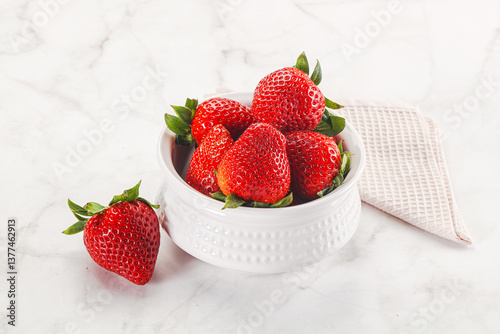 Sweet srawberry in the bowl