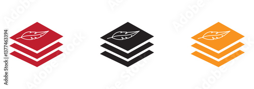 Layers icon Thin line art collection