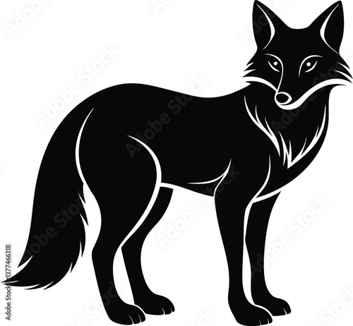 Fox Silhouette Vector Illustration