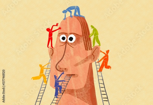 Man Fixing the head problems 