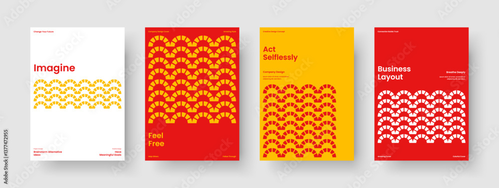 Fototapeta premium Modern Brochure Layout. Creative Flyer Template. Isolated Report Design. Business Presentation. Banner. Background. Poster. Book Cover. Handbill. Advertising. Magazine. Journal. Pamphlet