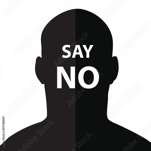 Say No to Drugs - Silhouette with Message