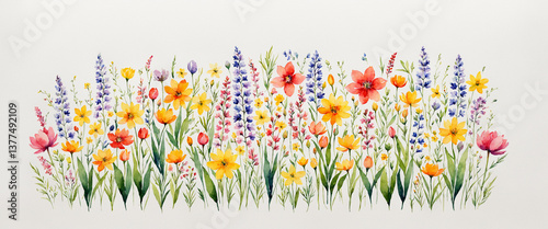 illustrated wildflowers in ...
