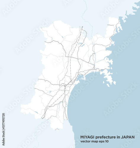 日本の宮城県のシンプルなロードマップ
