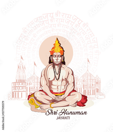 Jay Shri Ram,Happy Hanuman Jayanti, celebrates the birth of Lord Sri Hanuman