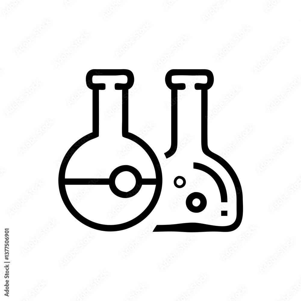 Chemistry Lab Equipment Vector Icons for Scientific Research Use. chemistry icon set, set of laboratory equipment, vector, vectoral drawing.Science Containers Set. Vector isolated black . Chemistry Lab Equipment Vector Icons for Scientific Research Use. chemistry icon set, set of laboratory equipment, vector, vectoral drawing.Science Containers Set. Vector isolated black .