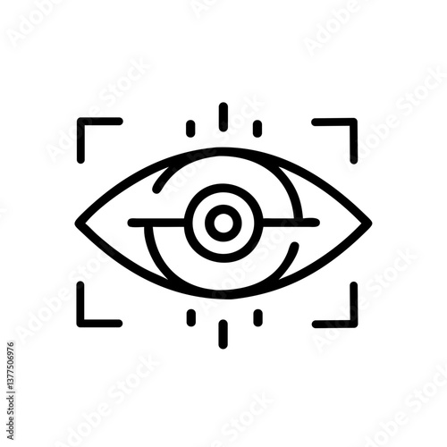 Cyberpunk Eye Scanner Icon Design  