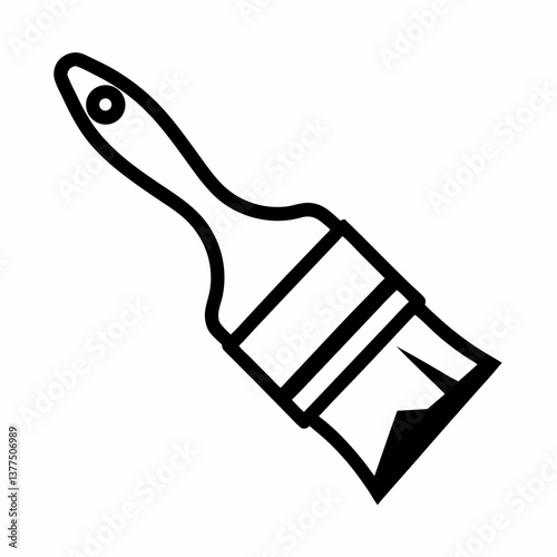 Vector illustration of art and drawing tools including a brush paintbrush and pencil