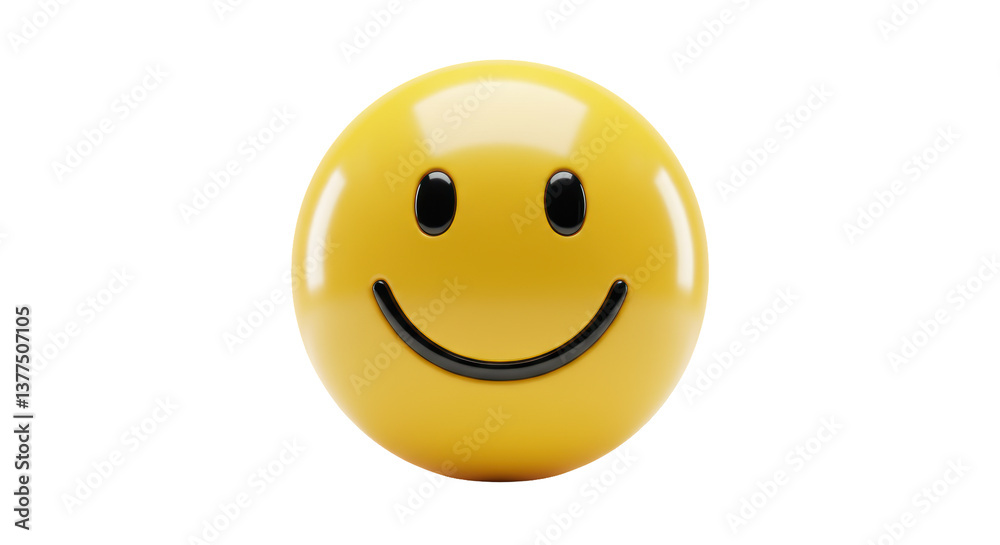 Fototapeta premium Isolated Yellow Smiley Face