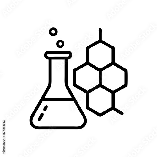 Chemistry Lab Equipment Vector Icons for Scientific Research Use. chemistry icon set, set of laboratory equipment, vector, vectoral drawing. Set of Chemical test tube. Glass tube. Flask template.