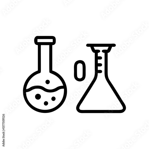 Medical laboratory blood, urine, sperm and stool test editable stroke outline icons set isolated on white background flat vector illustration. Pixel perfect. Chemistry Lab Equipment Vector . 