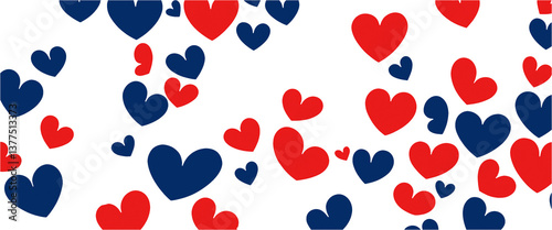 france hearts pattern, tric...