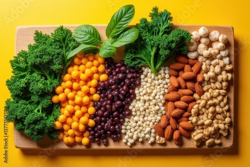 Vegan Iron-Rich Foods in Stock Images