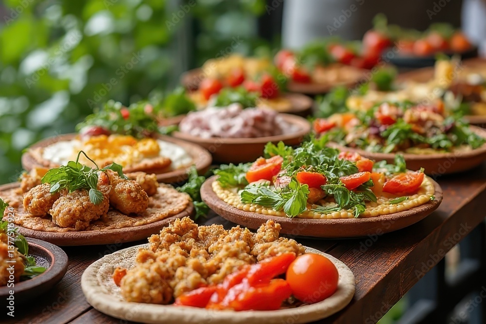Obraz premium Vegan Food Fest - A Glimpse into Plant-Based Delicacies