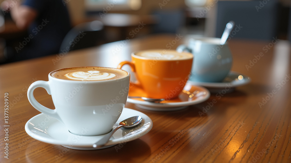 Obraz premium Various coffee break options on the table