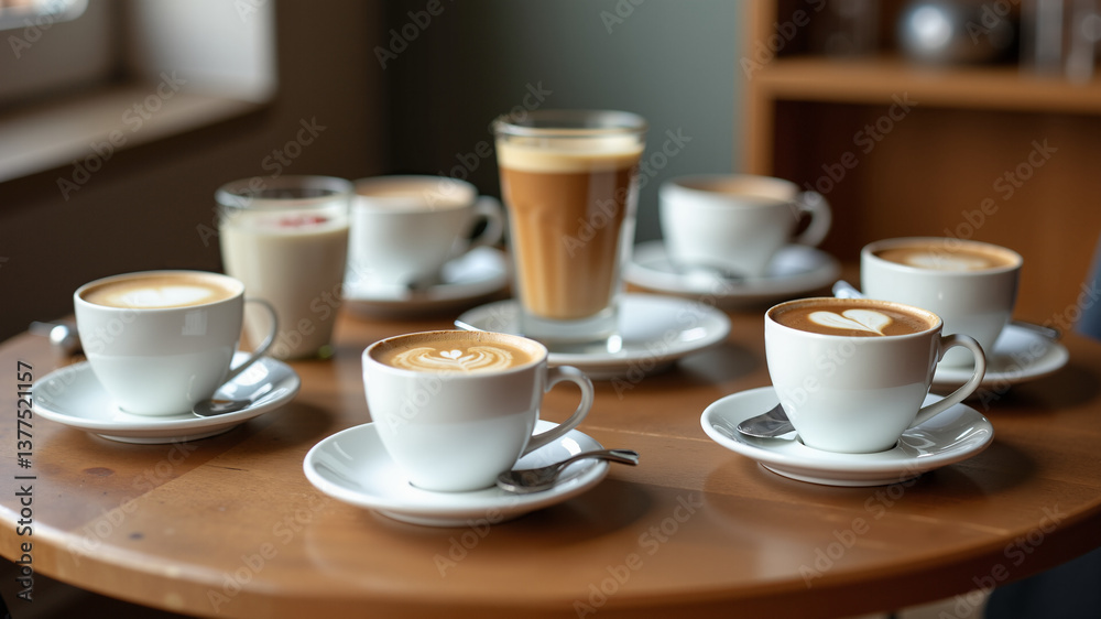 Various coffee break options on the table Various coffee break options on the table