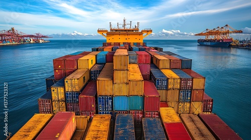 Global Container Ship Cargo Transportation of excellence in splendor beyond compare with grace photo