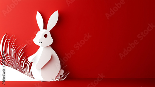 easter background with colored eggs and props