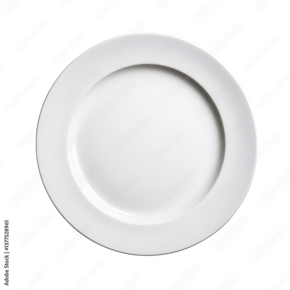 Plain white plate on a transparent background. Plain white plate on a transparent background.