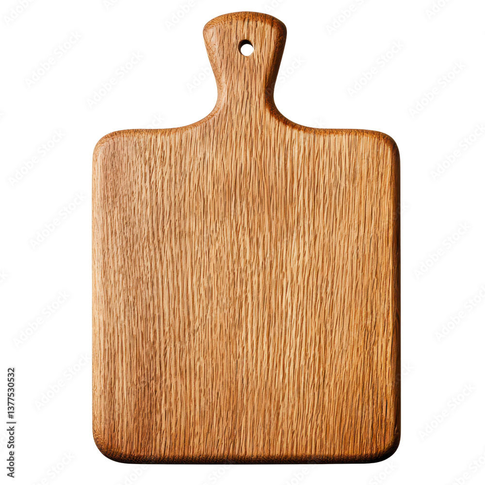 Fototapeta premium Wooden cutting board on a transparent background.