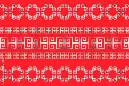 Geometric, seamless,pixel traditional ethnic, thai pattern, fabric pattern for textiles, rugs, wallpaper, clothing, sarong, batik, print, background, cover, illustration