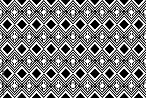 Geometric, seamless,pixel traditional ethnic, thai pattern, fabric pattern for textiles, rugs, wallpaper, clothing, sarong, batik, print, background, cover, illustration