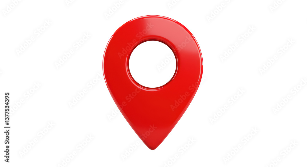 Isolated Red Location Pin Isolated Red Location Pin