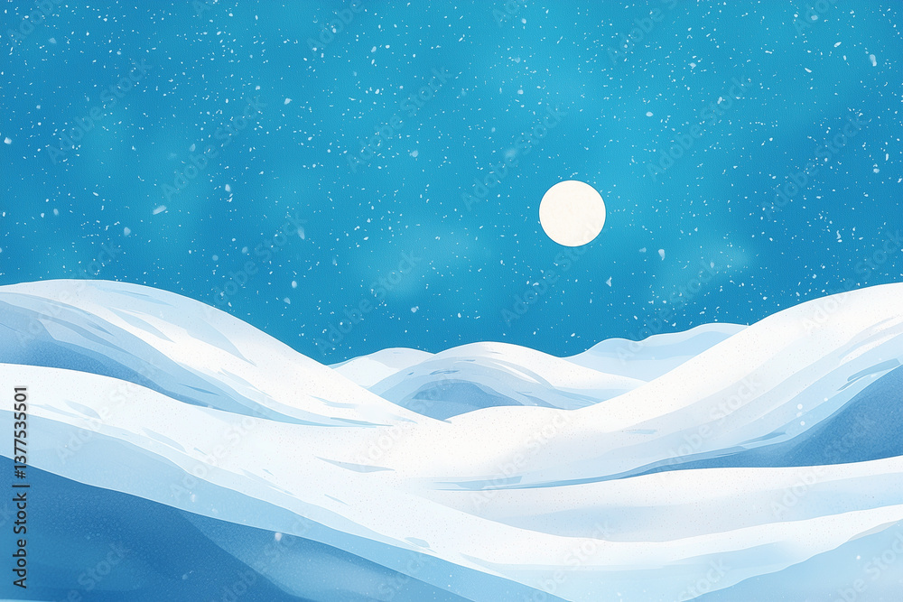 Naklejka premium Sunny snow background with shades 