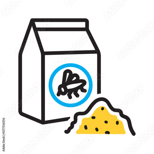 Vector multi color icon for Residual powder