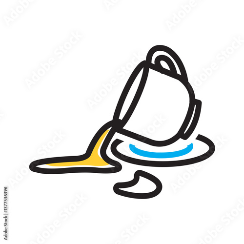 Vector multi color icon for spill